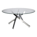 Coffee Table Amber 90cm, transparent/chrome