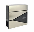 Modern Wall-Mount Letterbox, Anthracite/Silver, 370x370x105mm