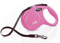 Flexi New Classic Dog Leash M 5m, pink