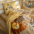 SANDLÖPARE Duvet cover and pillowcase, yellow/savannah, 150x200/50x60 cm