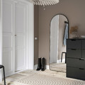 LINDBYN Mirror, black, 60x170 cm