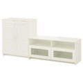 BRIMNES TV storage combination, white, 200x41x95 cm