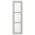 LERHYTTAN Glass door, light grey, 30x100 cm
