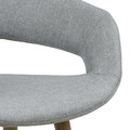 Bar Stool Grace, low, light grey