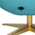 Armchair Egg Velvet Gold, blue