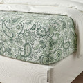RODGERSIA Fitted sheet, green/white, 160x200 cm