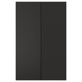 NICKEBO 2-p door f corner base cabinet set, matt anthracite, 25x80 cm
