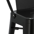 Bar Stool Paris Back Short 75cm, black