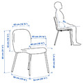 LISABO / KARLPETTER Table and 2 chairs, ash veneer/Gunnared medium grey white, 88x78 cm