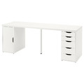 LAGKAPTEN / ALEX Desk, white, 200x60 cm