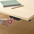 MITTZON Desk sit/stand, electric birch veneer/black, 120x60 cm