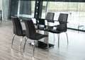 Chair Asama, black, chrome legs