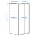 SMÅSTAD / PLATSA Wardrobe, 60x57x123 cm