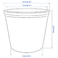 KÖRSBÄRSBJÖRK Plant pot, light grey/beige, 9 cm