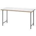 LAGKAPTEN / SPÄND Desk, white anthracite/black, 140x60 cm