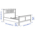 HEMNES Bed frame with mattress, grey stain/Valevåg medium firm, 160x200 cm