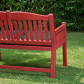 PÄRONHOLMEN Bench with backrest, outdoor, red/Järpön/Duvholmen anthracite