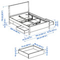 TONSTAD Bed frame with storage, oak veneer/Luröy, 160x200 cm
