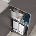 ALEX Storage unit on castors, dark grey/black, 36x76 cm