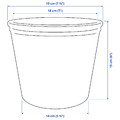KÖRSBÄRSBJÖRK Plant pot, light grey/beige, 15 cm