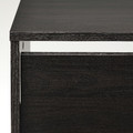 BISSA Shoe cabinet with 2 compartments, black-brown, 49x28x93 cm