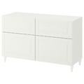 BESTÅ Storage combination w doors/drawers, white/Smeviken/Kabbarp white, 120x42x74 cm