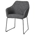 TOSSBERG Chair, metal black/Gunnared dark grey