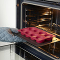 KANTNÅL Muffin mould, dark red, 18x30 cm
