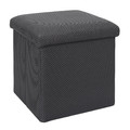 Folding Storage Pouffe Vels Atom, grey