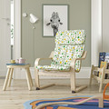 POÄNG Children's armchair, birch veneer/Ulvsby dot pattern