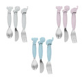 Bo Jungle B-Silicone Spoon-Fork-Knife Children's Cutlery Set Blue