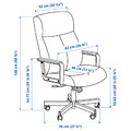 MALM/MILLBERGET / BILLY/OXBERG Desk and storage combination, and swivel chair white/beige