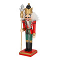 Nutcracker Christmas Decoration 15cm, red/crown