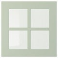 STENSUND Glass door, light green, 40x40 cm