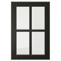 BODBYN Glass door, black, 40x60 cm