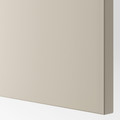 BESTÅ Storage combination with drawers, black-brown Lappviken/Stubbarp/light grey-beige clear glass, 180x42x74 cm