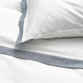 TÅTELSMYGARE Duvet cover and 2 pillowcases, white/blue, 200x200/50x60 cm