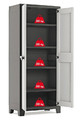 Outdoor/Workshop High Cabinet, Multi-use, XL tall, black-grey