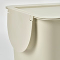 TRÖSKNING Bin with lid, light beige, 25 l