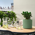 DAKSJUS Plant pot, light green, 15 cm