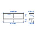 IDANÄS TV storage combination, white, 325x40x211 cm