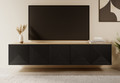 Wall-Mounted TV Cabinet Asha 200 cm, artisan/matt black