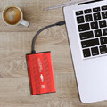 Qoltec External Hard Drive Case HDD/SSD 2.5'' SATA3 | USB 3.0, red