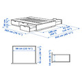 NORDLI Bed frame with storage and mattress, white/Valevåg extra firm, 160x200 cm