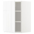 METOD Wall cabinet with shelves, white/Voxtorp high-gloss/white, 40x60 cm