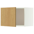 METOD Wall cabinet, white/Sinarp oak veneer, 60x40 cm