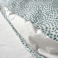 TRÄDKRASSULA Quilt cover and pillowcase, white/blue, 150x200/50x60 cm
