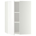 METOD Corner wall cabinet with shelves, white, Ringhult white, 68x100 cm