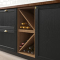 VADHOLMA Wine shelf, brown, stained ash, 40x37x40 cm
