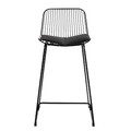 Bar Stool with Seat Pad Dill Low, black